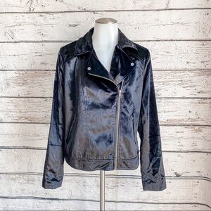 TROUVE Nordstrom Velvet Moto Jacket SZ M